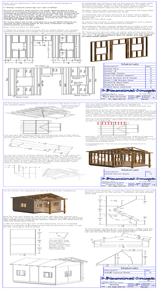 playhouse building instructions